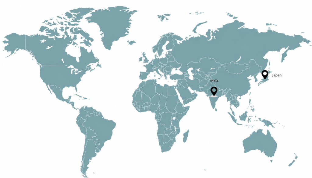 Kenrui Networks global presence — India and Japan